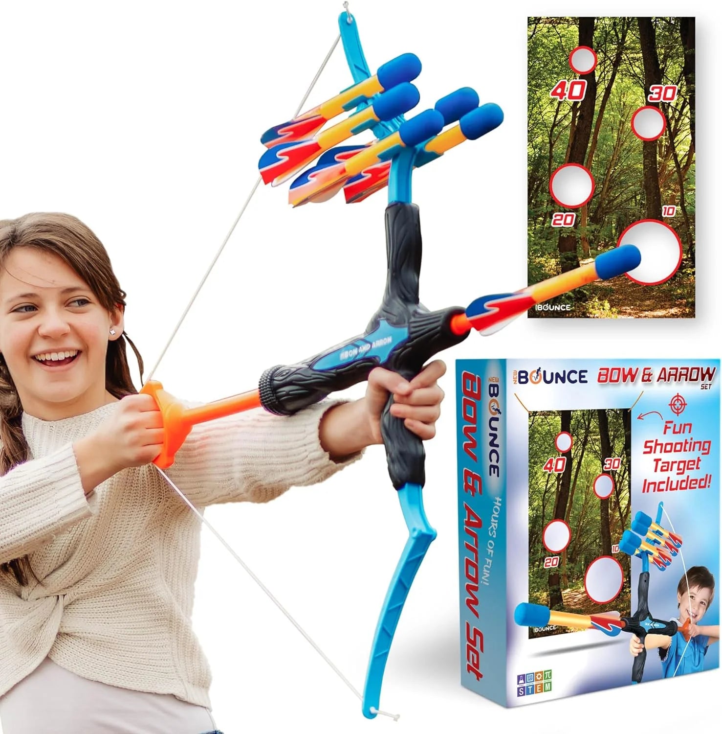 Kids Archery Set Complete Bow and Arrow Set with Bow Target Poster