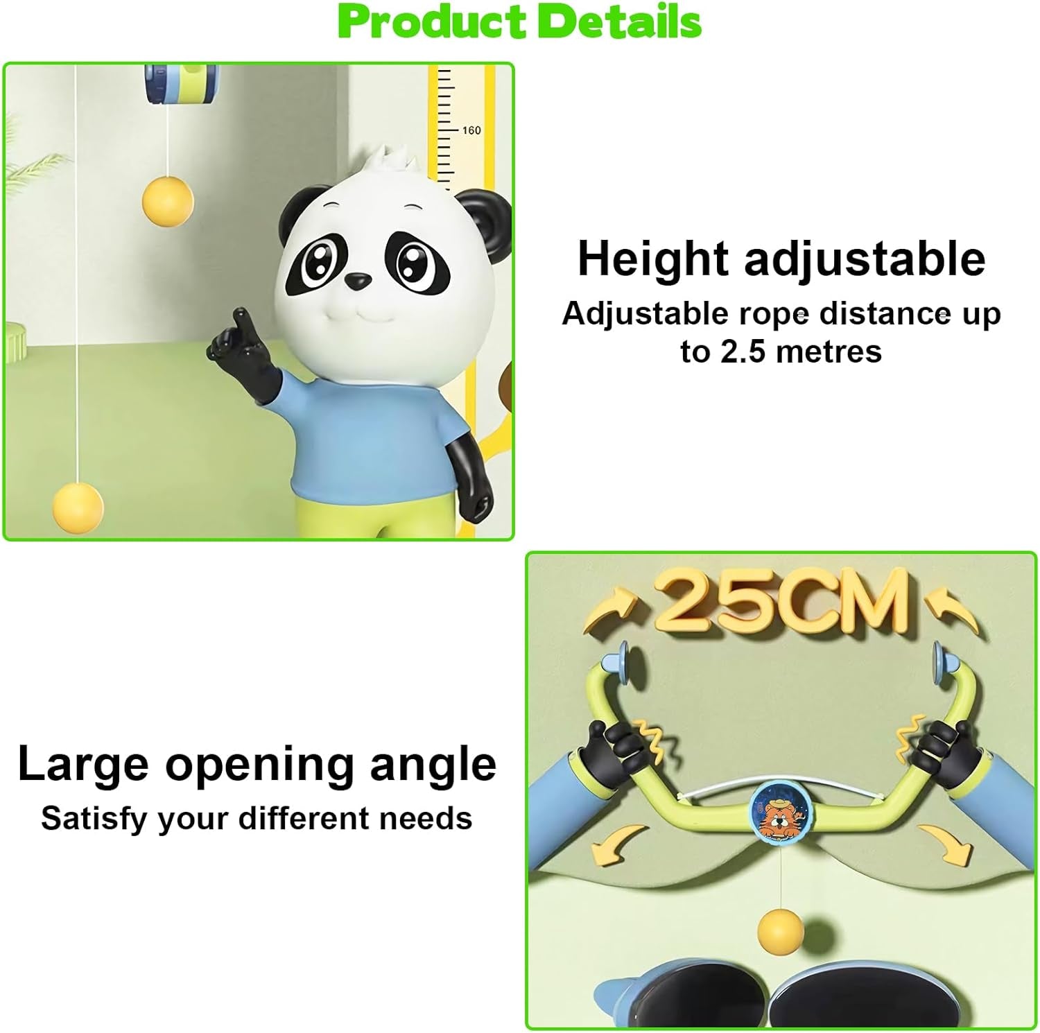 Door Ping Pong Game, Adjustable Ping Pong Doorway Game, Door Jam Ping Pong for Kids with Racket and Balls, Portable Hanging Table Tennis, for Training Eye-Hand Coordinatio