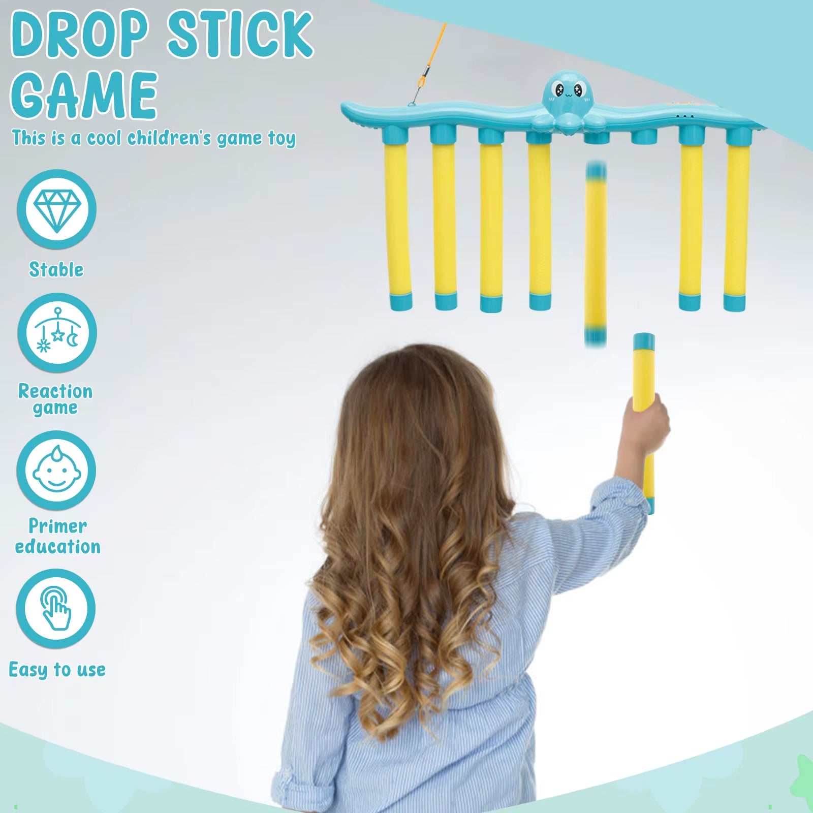 Falling Sticks Reaction Training Game for Kids - Interactive Parent-Child Educational Toy