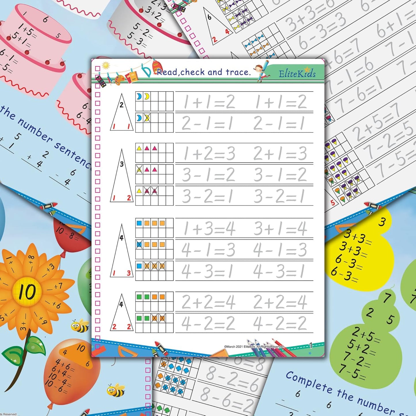 Magic Practice Copybook Set: 6 Reusable Workbooks with Disappearing Ink Pens for Handwriting and Calligraphy Practice for Children Ages 3-5 (8.7 x 6.9 inches)