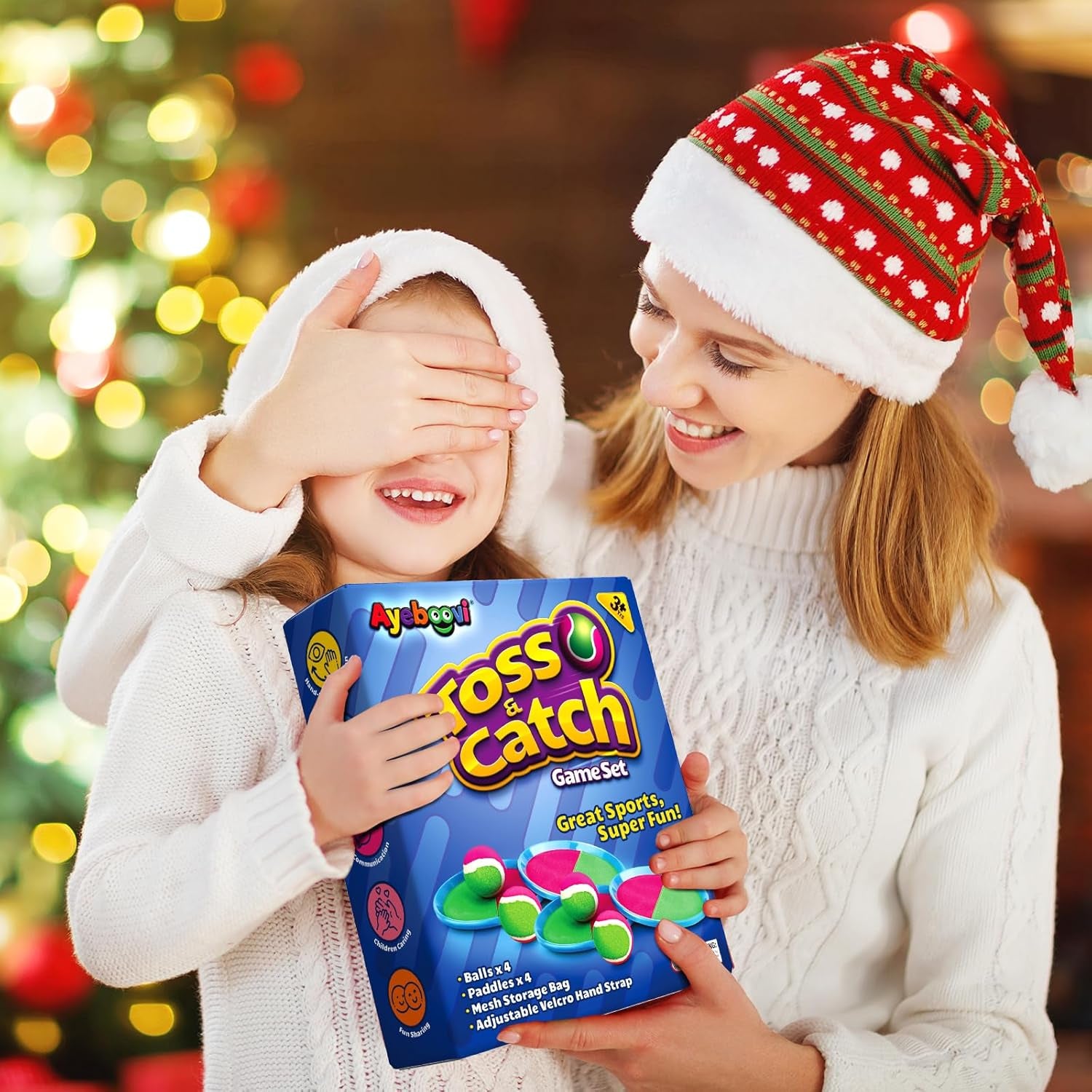 Toss and Catch Paddle Ball Game Outdoor Beach Pool Sand Toys outside Lawn Yard Games for 3 4 5 6 7 8 9 10 11 12 Year Olds Girls Boys Toys Birthday Gift (2 Paddles 2 Balls)