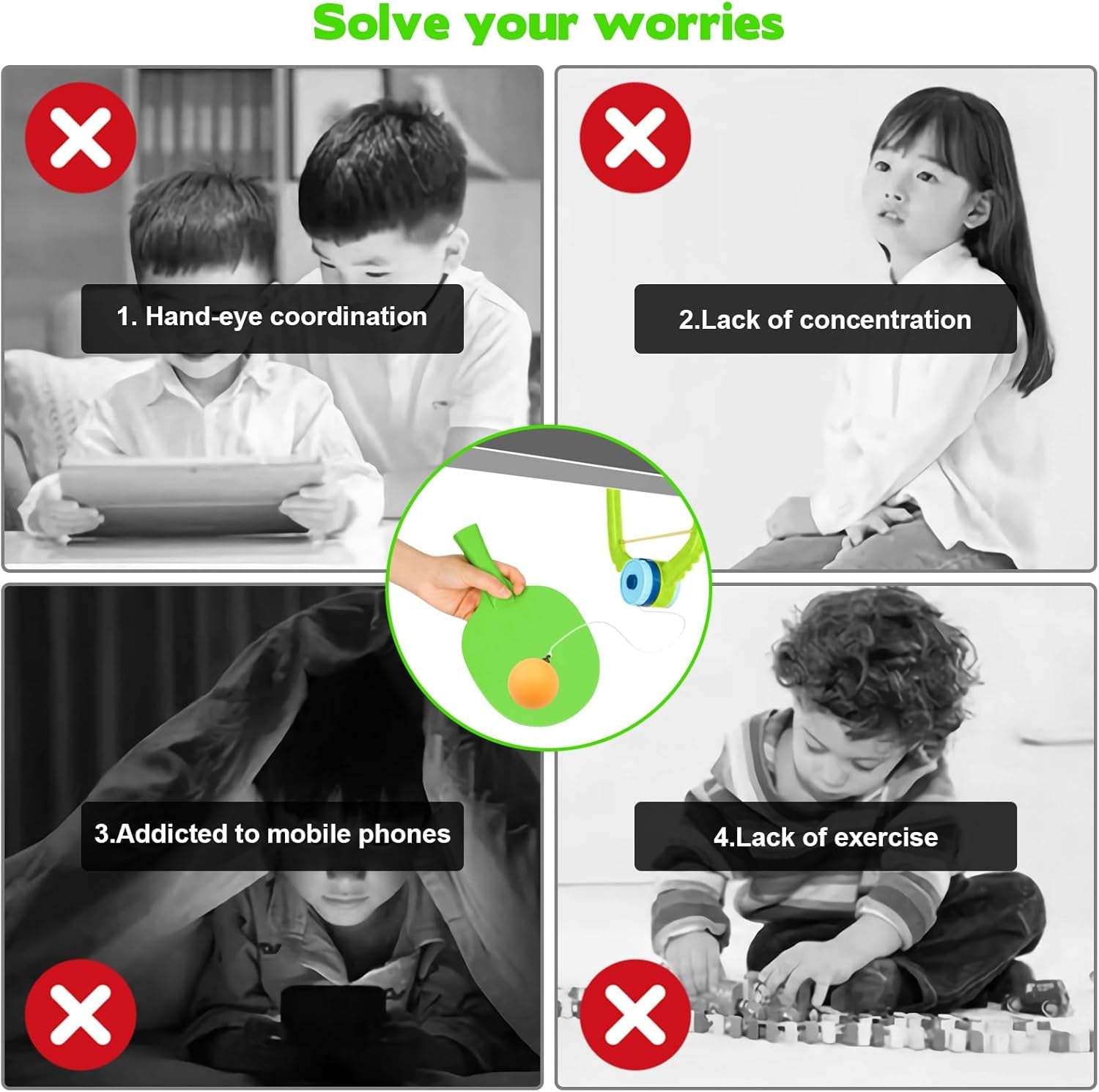 Door Ping Pong Game, Adjustable Ping Pong Doorway Game, Door Jam Ping Pong for Kids with Racket and Balls, Portable Hanging Table Tennis, for Training Eye-Hand Coordinatio